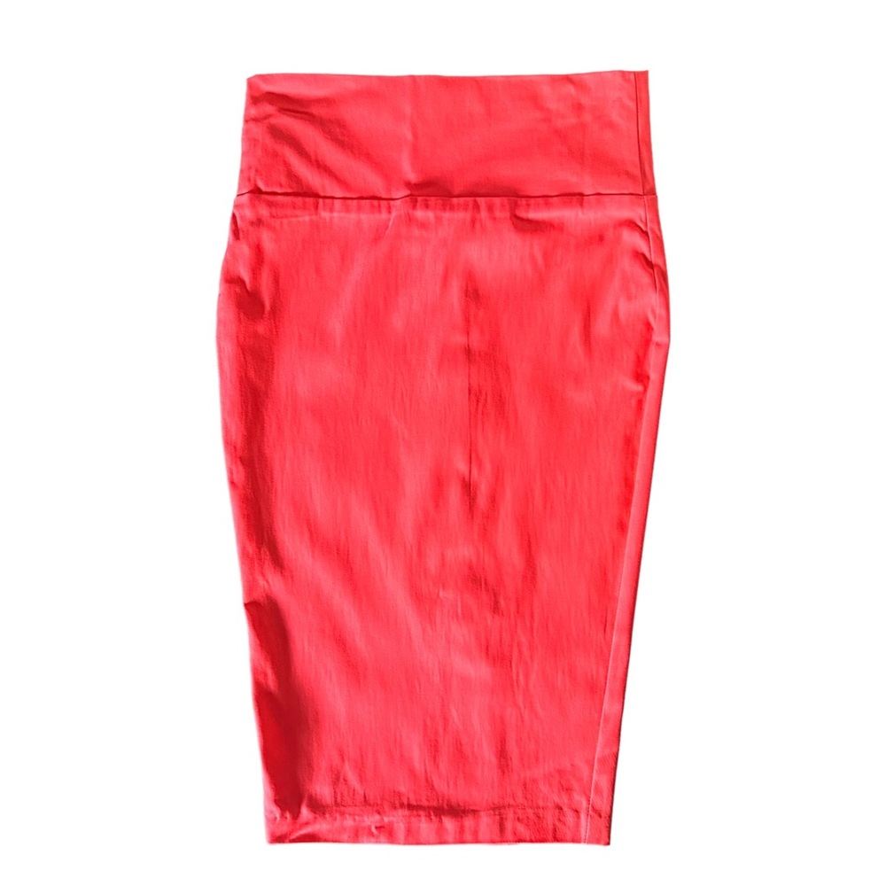 Windsor Flamingo Pink Ribbed High Waist Midi Skirt Small